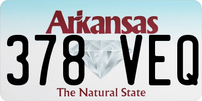 AR license plate 378VEQ