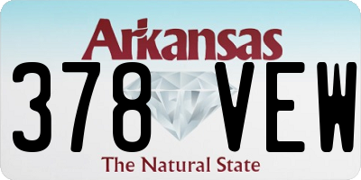 AR license plate 378VEW