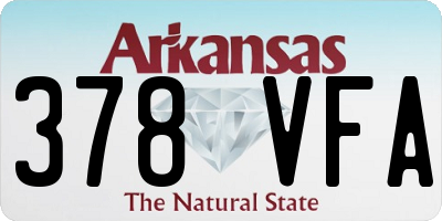 AR license plate 378VFA