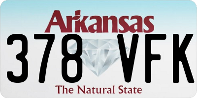 AR license plate 378VFK