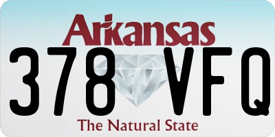 AR license plate 378VFQ