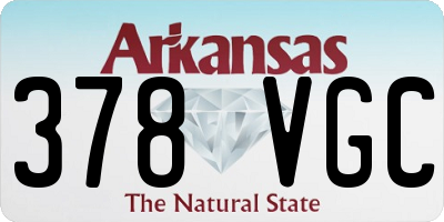AR license plate 378VGC
