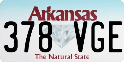 AR license plate 378VGE