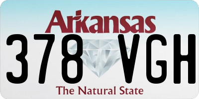 AR license plate 378VGH