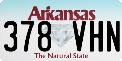 AR license plate 378VHN
