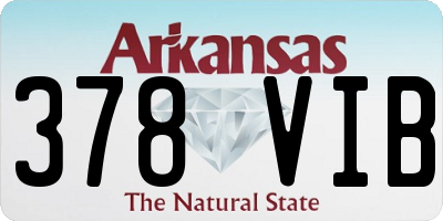 AR license plate 378VIB