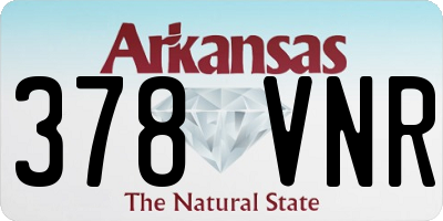 AR license plate 378VNR