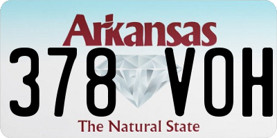 AR license plate 378VOH
