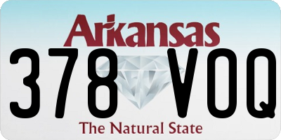 AR license plate 378VOQ