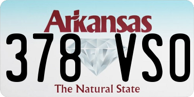 AR license plate 378VSO