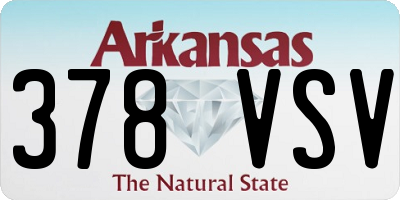 AR license plate 378VSV