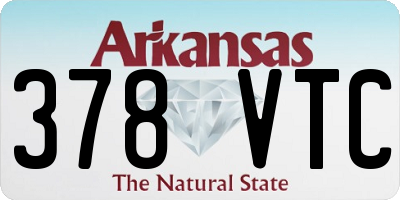 AR license plate 378VTC