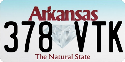 AR license plate 378VTK