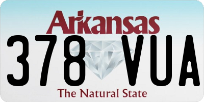 AR license plate 378VUA
