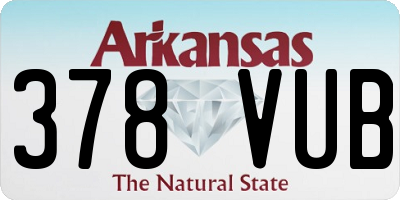 AR license plate 378VUB