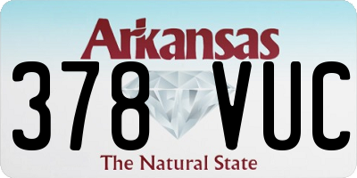 AR license plate 378VUC