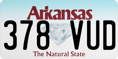 AR license plate 378VUD