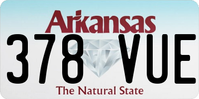 AR license plate 378VUE