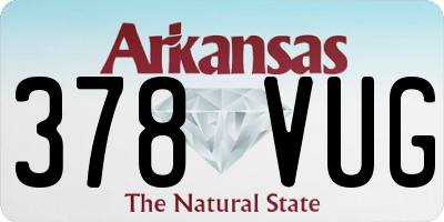 AR license plate 378VUG