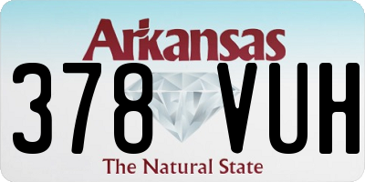 AR license plate 378VUH