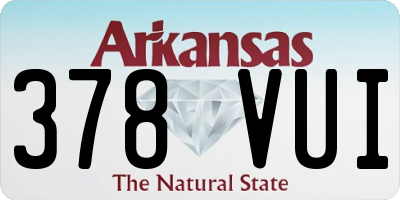 AR license plate 378VUI
