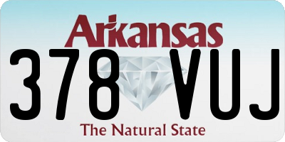 AR license plate 378VUJ
