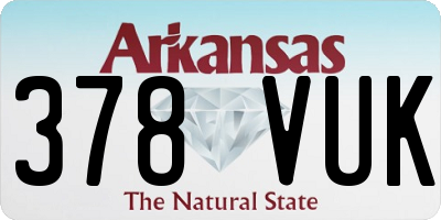 AR license plate 378VUK