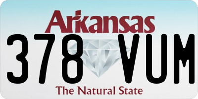 AR license plate 378VUM