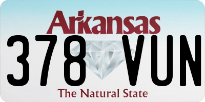 AR license plate 378VUN
