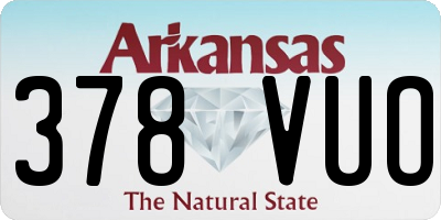 AR license plate 378VUO