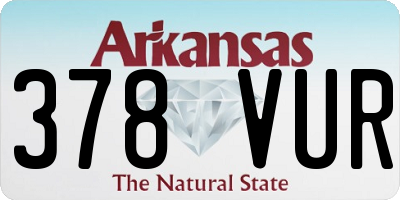 AR license plate 378VUR
