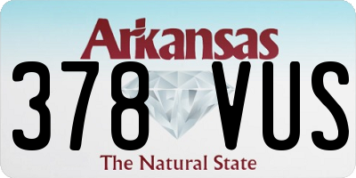 AR license plate 378VUS