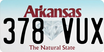AR license plate 378VUX