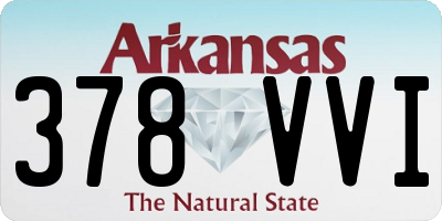 AR license plate 378VVI