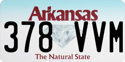 AR license plate 378VVM