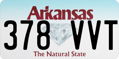 AR license plate 378VVT