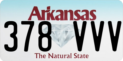 AR license plate 378VVV