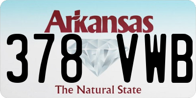 AR license plate 378VWB