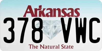 AR license plate 378VWC