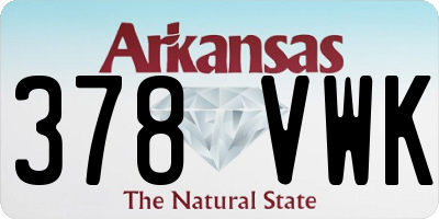 AR license plate 378VWK