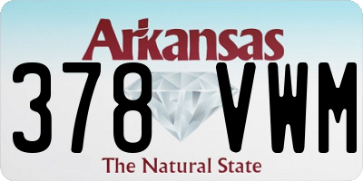 AR license plate 378VWM