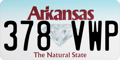AR license plate 378VWP