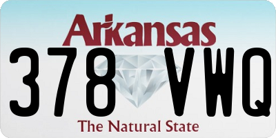 AR license plate 378VWQ