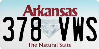 AR license plate 378VWS