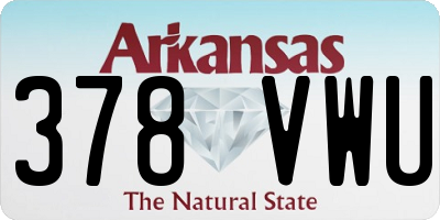 AR license plate 378VWU