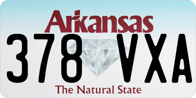 AR license plate 378VXA