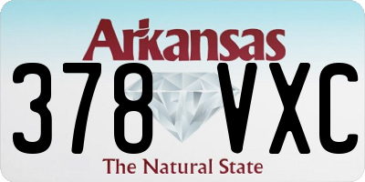 AR license plate 378VXC