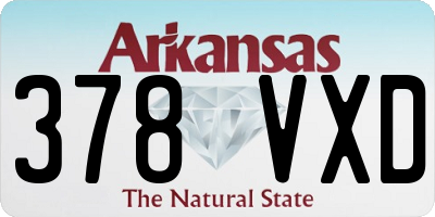 AR license plate 378VXD