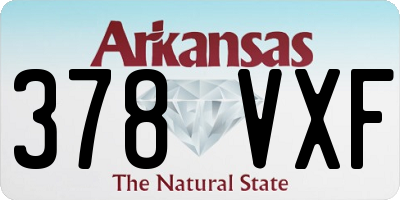 AR license plate 378VXF