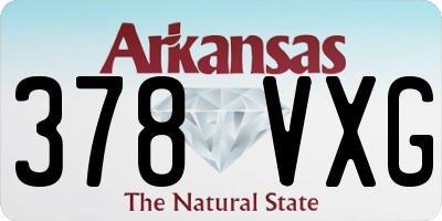 AR license plate 378VXG